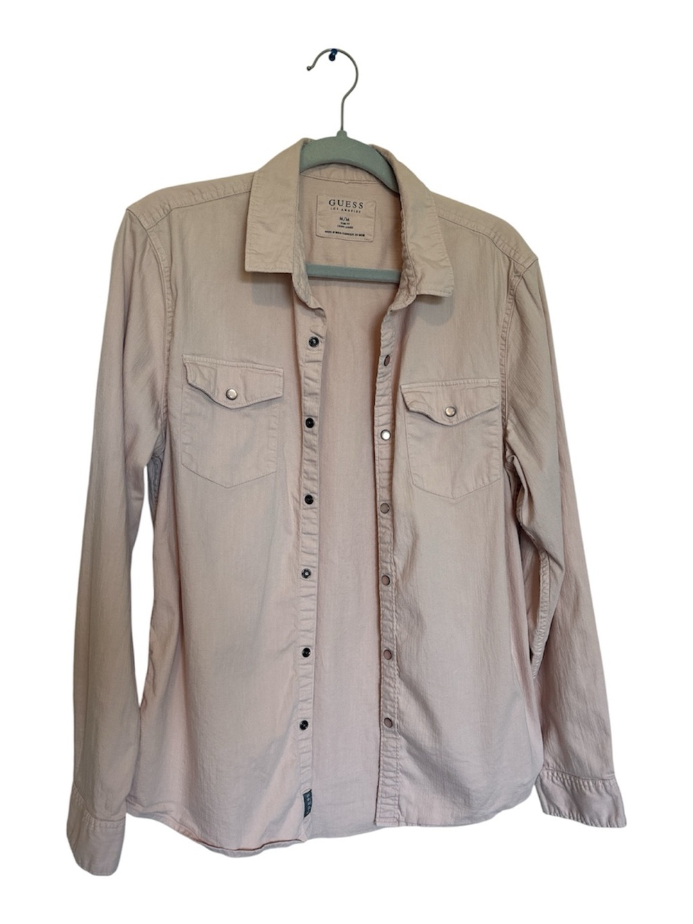 GUESS Light Pink Button-down Shirt size M